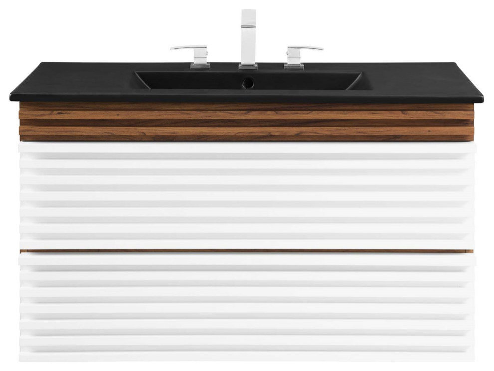 Render 36" Wall-Mount Bathroom Vanity - Transitional - Bathroom ... in Render 36" Wall-Mount Bathroom Vanity Cabinet