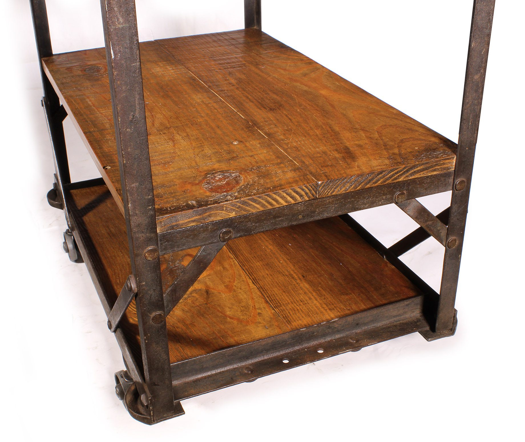 Rolling Storage Rack - Sold - Vintage Industrial By Get Back, Inc throughout Rush Street - Urban Industrial Rolling Storage Rack