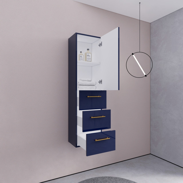 Rosa 16'' Bathroom Linen Side Cabinet - Contemporary - Bathroom ... with regard to Rosa 16'' Bathroom Linen Side Cabinet
