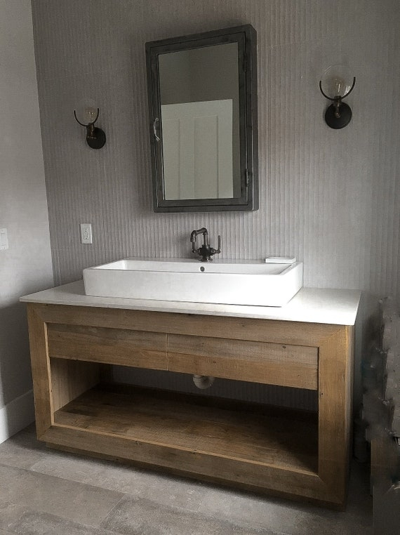Rustic Wood Bathroom Vanity with Delano Rustic Reclaimed Wood Bathroom Vanity Black - Balancing Form and Function