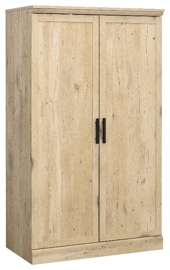 Sauder Aspen Post Engineered Wood Storage Cabinet In Prime Oak ... within The Appeal of Sauder Hillmont Farm Storage Cabinet in Timber Oak for Modern Living