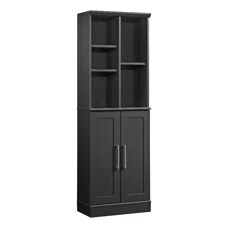 Sauder Homeplus Engineered Wood Storage Cabinet In Raven Oak Finish ... with How to properly maintain your Raven Oak finish pantry cabinet for long-lasting use