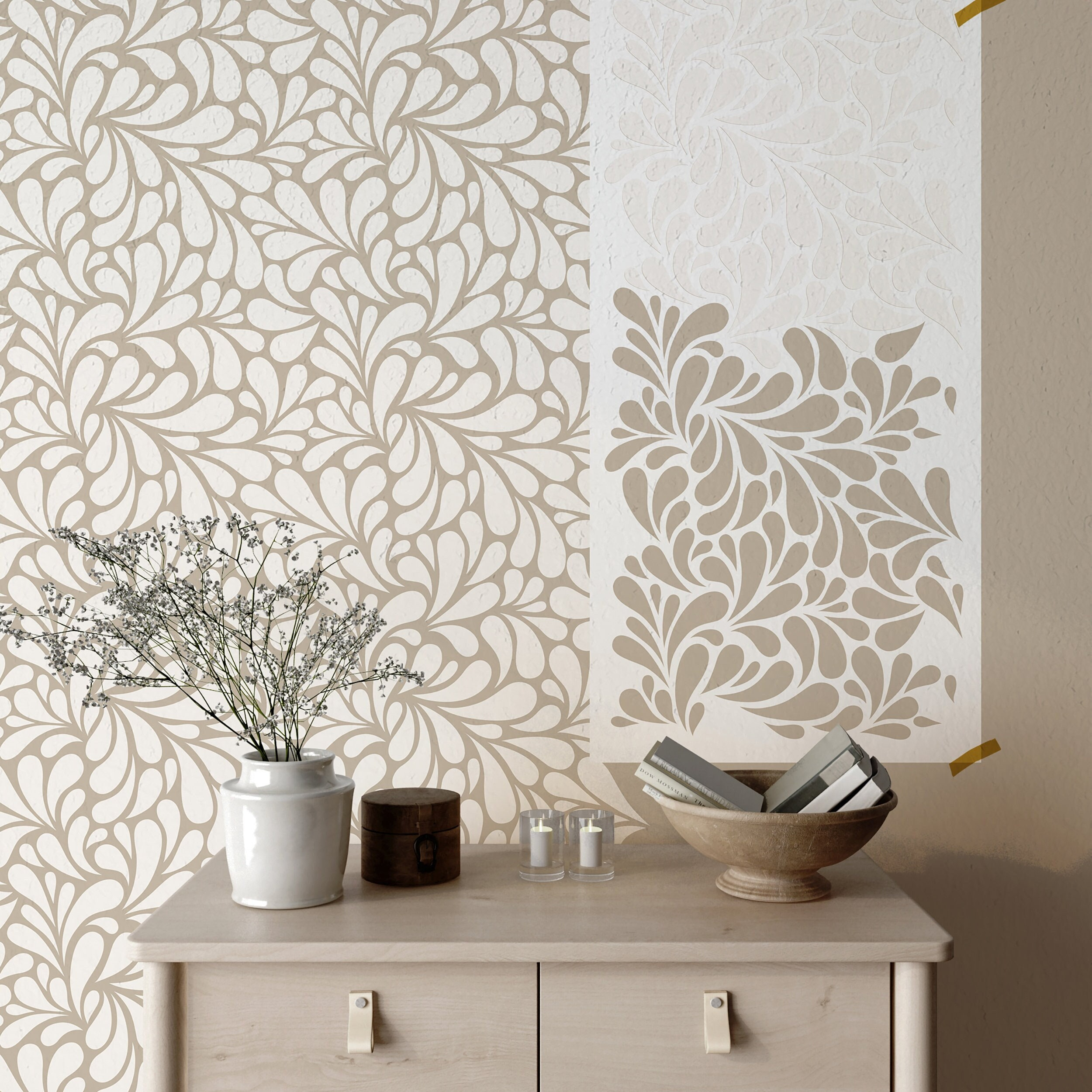 Simple Stencil Designs For Walls intended for Stamp, Stencil, Paste: Try A New Pattern On A Wall