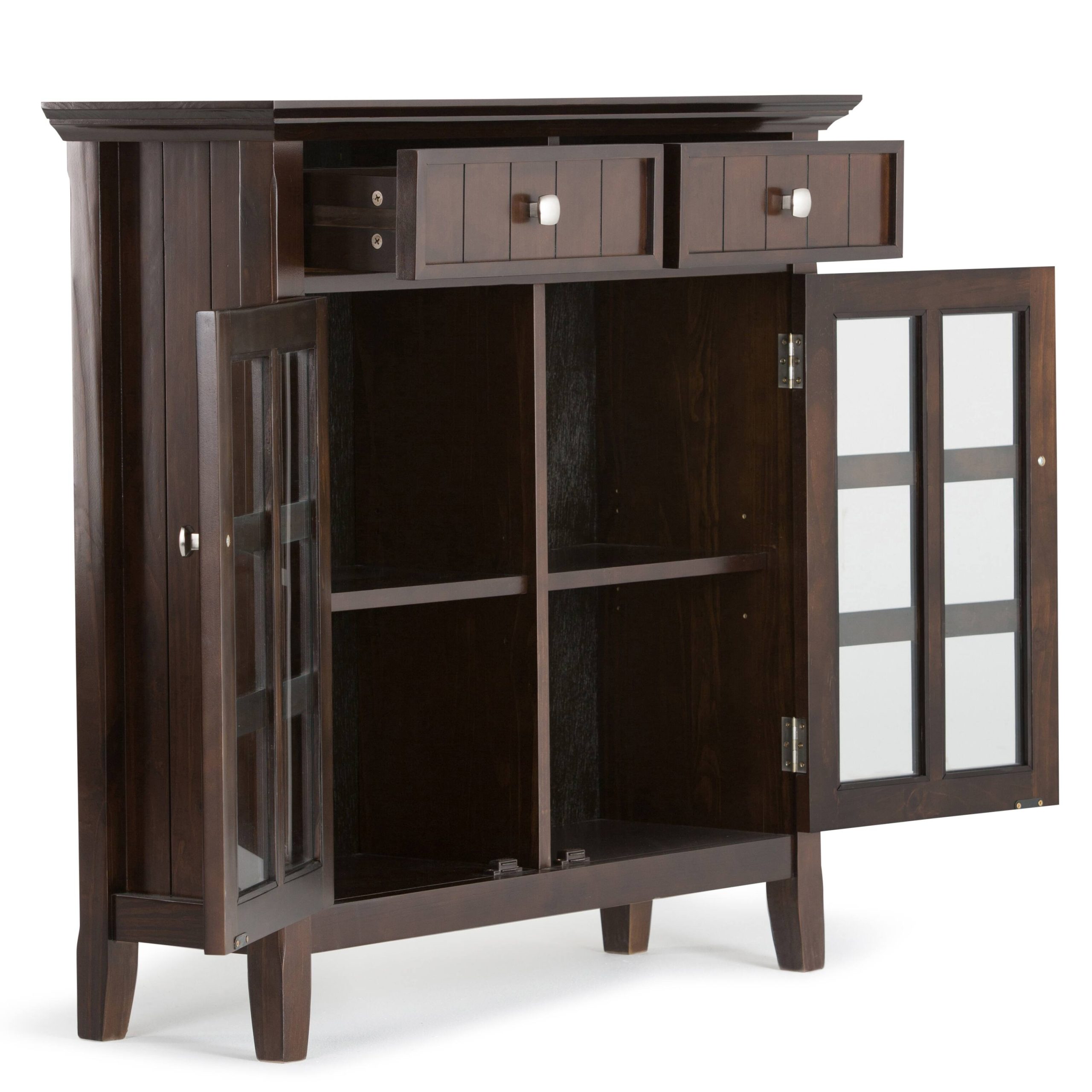 Simpli Home – Acadian Entryway Storage Cabinet – Brunette Brown ... regarding Real Homeowners Share Their Acadian Cabinet Organization Experiences