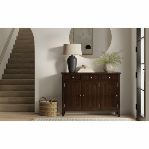 Simpli Home Acadian Wide Entryway Storage Cabinet, 1 Unit - Kroger regarding Real Homeowners Share Their Acadian Cabinet Organization Experiences