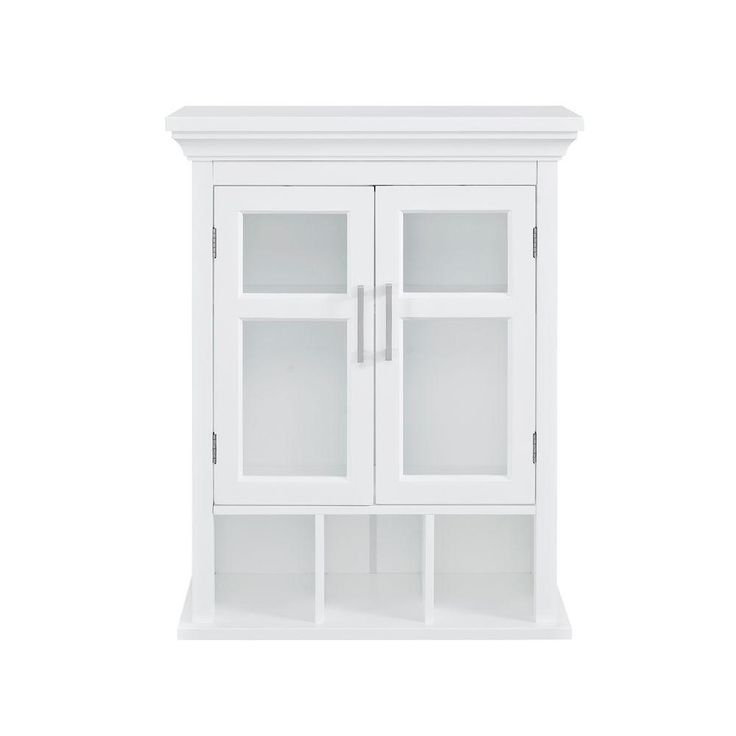 Simpli Home Avington 23.6 In. W X 30 In. H Double Door Bathroom Storage ... throughout Maximizing Kitchen Efficiency with Avington Two Door Wall Cabinets