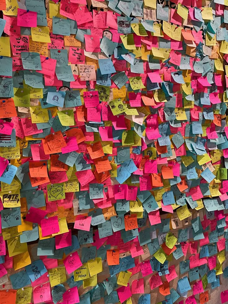 Sticky Note Wall | Abstract Artwork, Note Doodles, Abstract with regard to Ever Found Or Left A Note In The Wall The Way This Couple Did?