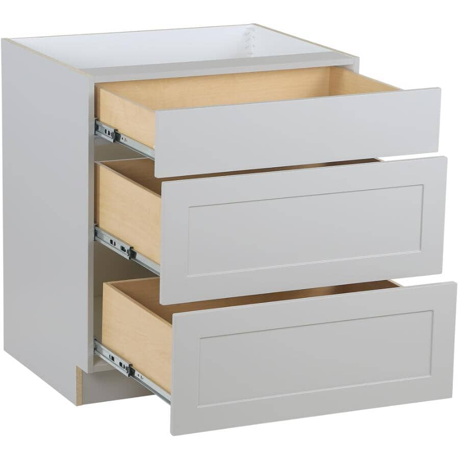 Style Sense Harman Assembled 3 Drawer Bank Base | Home Hardware inside Maximizing Your Space with the Riley 15 inch 3 Drawer Bank Design