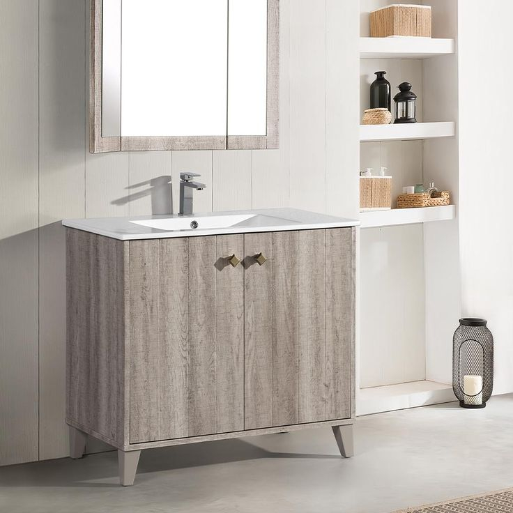 Swiss Madison Eclair 36 In. Single, Two Doors, Bathroom Vanity With ... regarding Eclair 36" Bathroom Vanity
