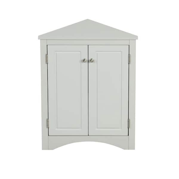 Tahanbath Grey Triangle Bathroom Storage Cabinet With Adjustable ... within Building smarter bathroom storage with strategic triangular layouts