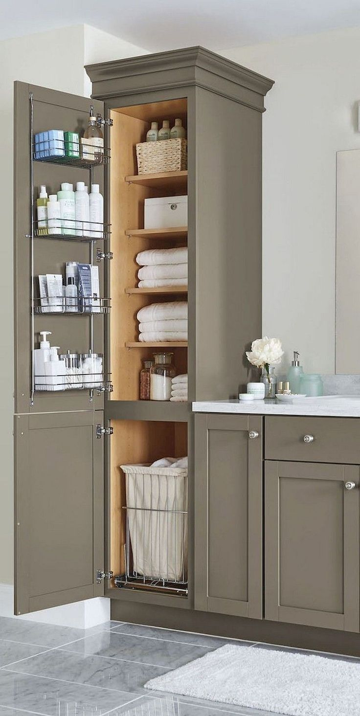 Tall Cabinet For Bathroom Storage – Rispa in Tall And Wide Storage Cabinet, Doors For Bath/Office