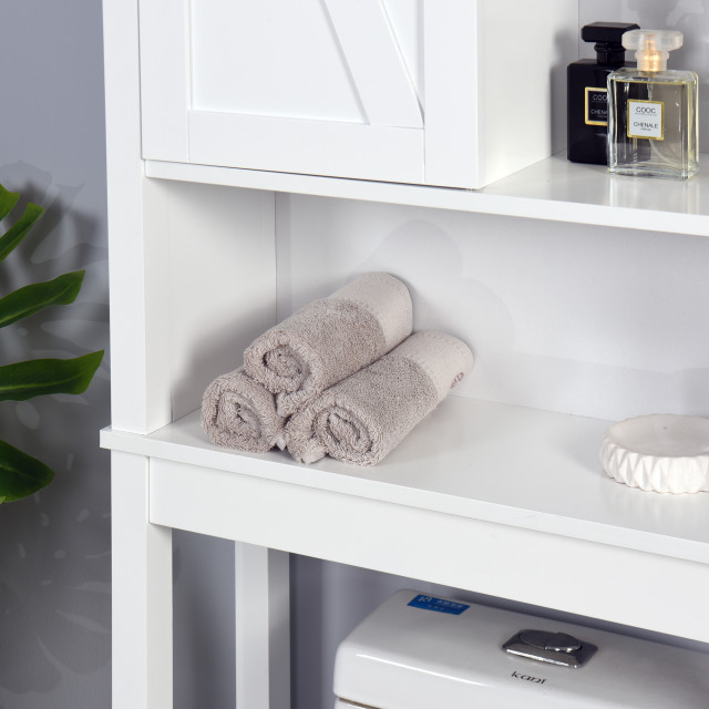 Tateus Organize Bathroom With An Over-The-Toilet Storage Cabinet ... intended for How to Choose the Right Over Toilet Organizer for Your Bathroom Layout