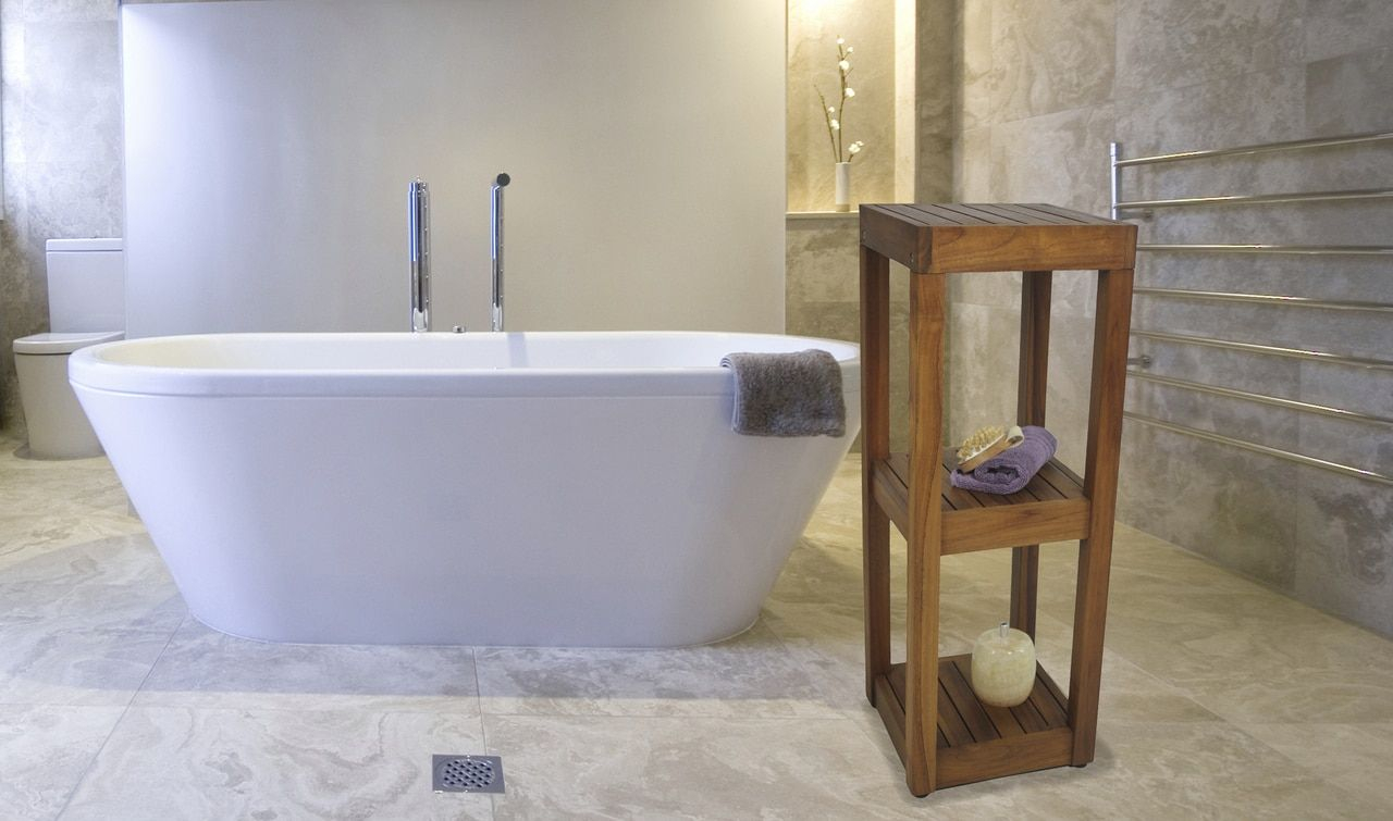 The Original Sulaâ„¢ Square Three -Tier Bath Stand with The Original Sulaâ„¢ Square Three -Tier Bath Stand