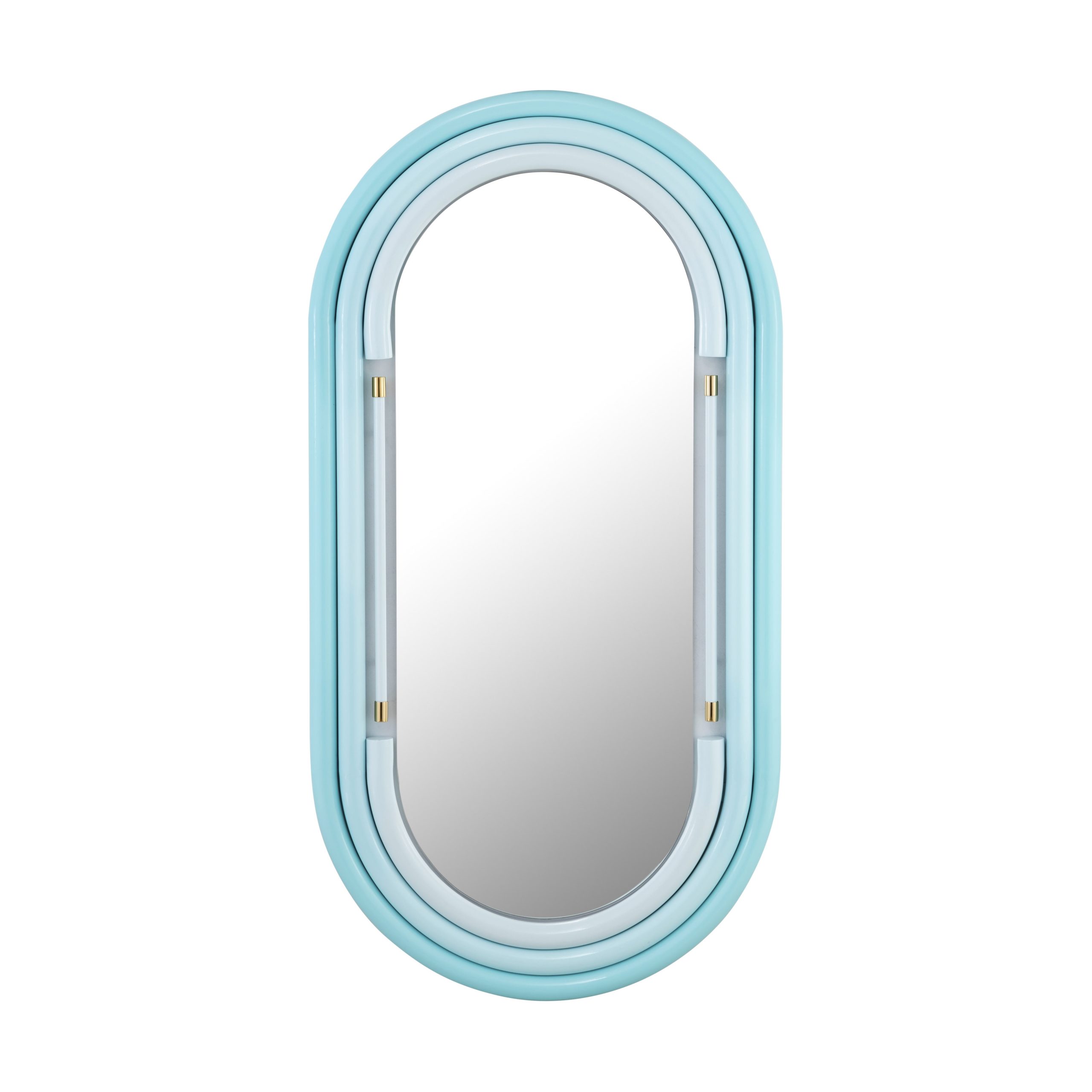 How Blue Neon Wall Mirrors Transform Interior Spaces