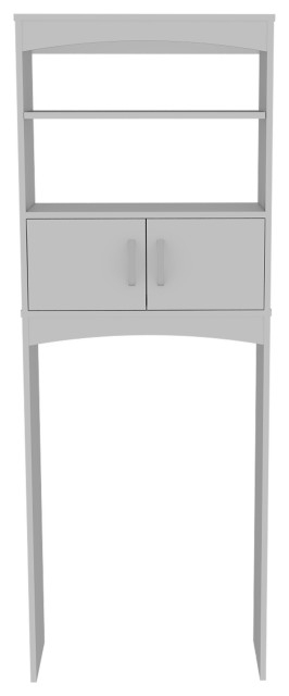 Valetta Over The Toilet Cabinet With Double Doors And 2 Open Shelves ... for Creating organized bathroom spaces with modular shelving designs