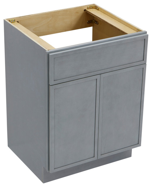 Vanity Art Birch Plywood Single Base Storage Cabinet, 24 ... intended for Vanity Art Birch Plywood Single Base Storage Cabinet, Smoky Gray, 12 Inch (3 Drawers)