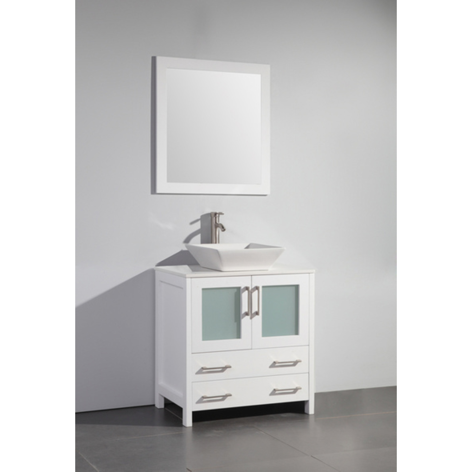 Vanity Art Single Sink Bathroom Vanity With White Ceramic Bathroom ... with Vanity Art Vanity Cabinet Only, 12", White