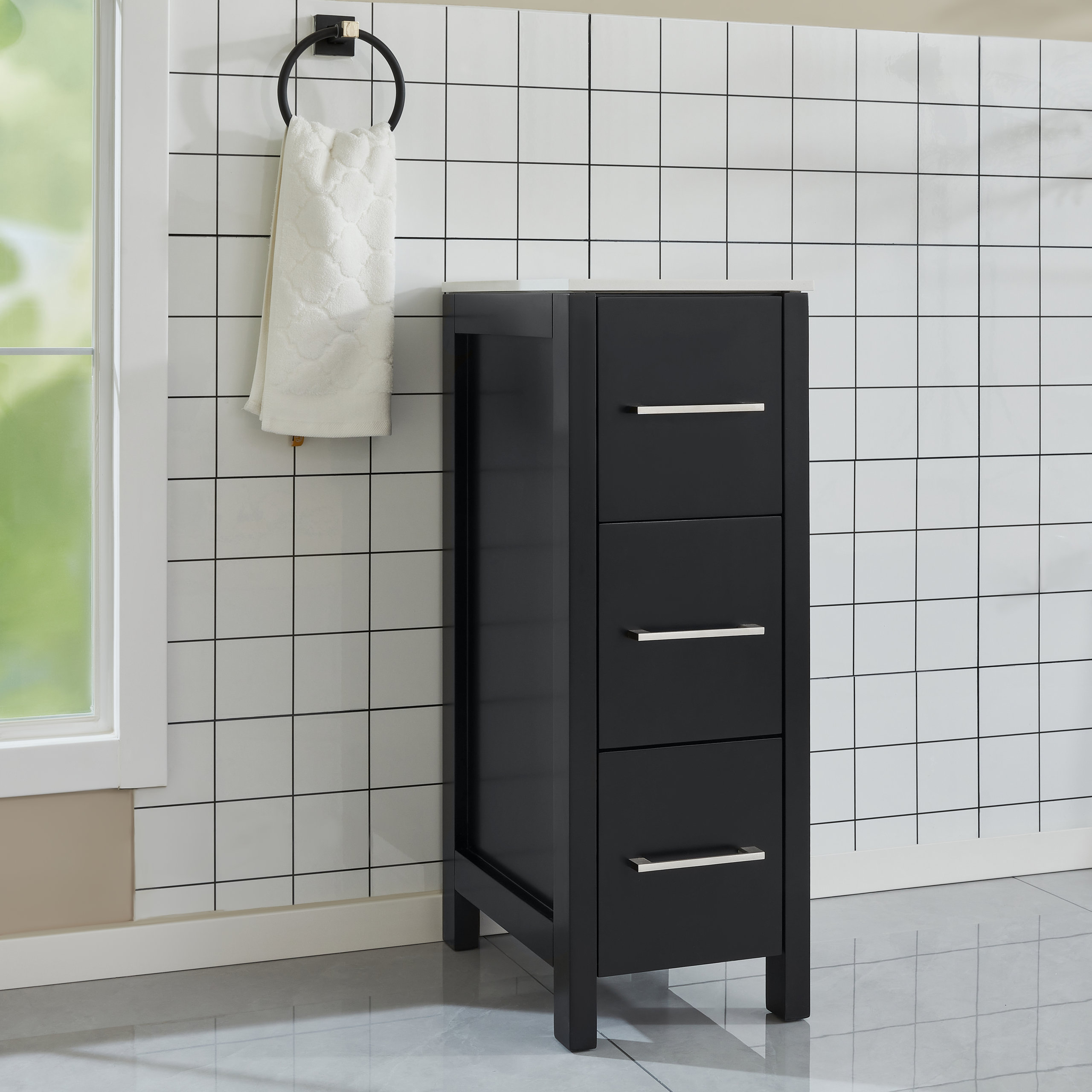Vanity Art Vanity Cabinet, 12" - Transitional - Bathroom Cabinets - By ... inside Care and Maintenance Tips for Espresso Finish Vanity Furniture
