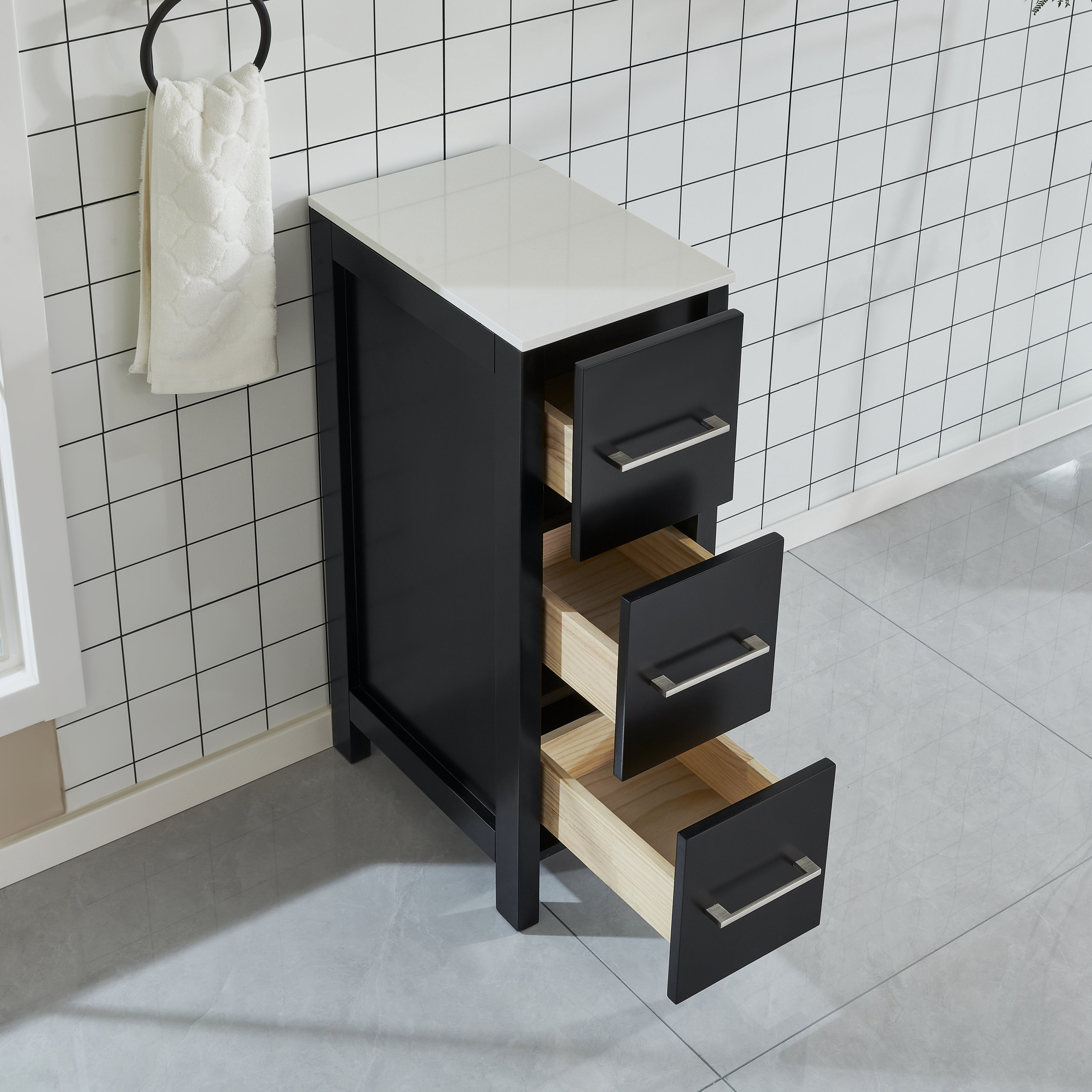 Vanity Art Vanity Cabinet, 12" - Transitional - Bathroom Cabinets - By ... within Care and Maintenance Tips for Espresso Finish Vanity Furniture