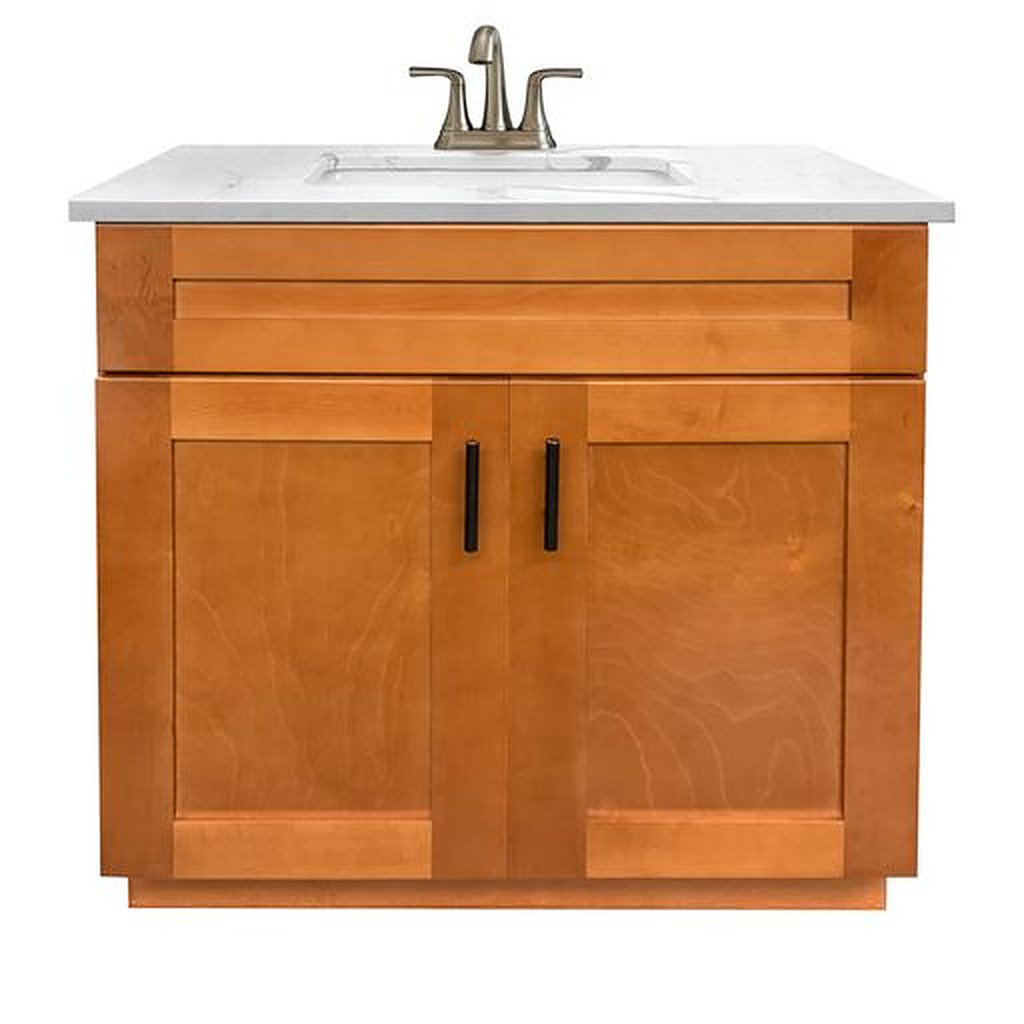 Vanity Atelier 30'' Single Bathroom Vanity Base Cabinet In Maple Shaker ... inside SmartFold 30 inch single sink vanity cabinet features and user experience analysis