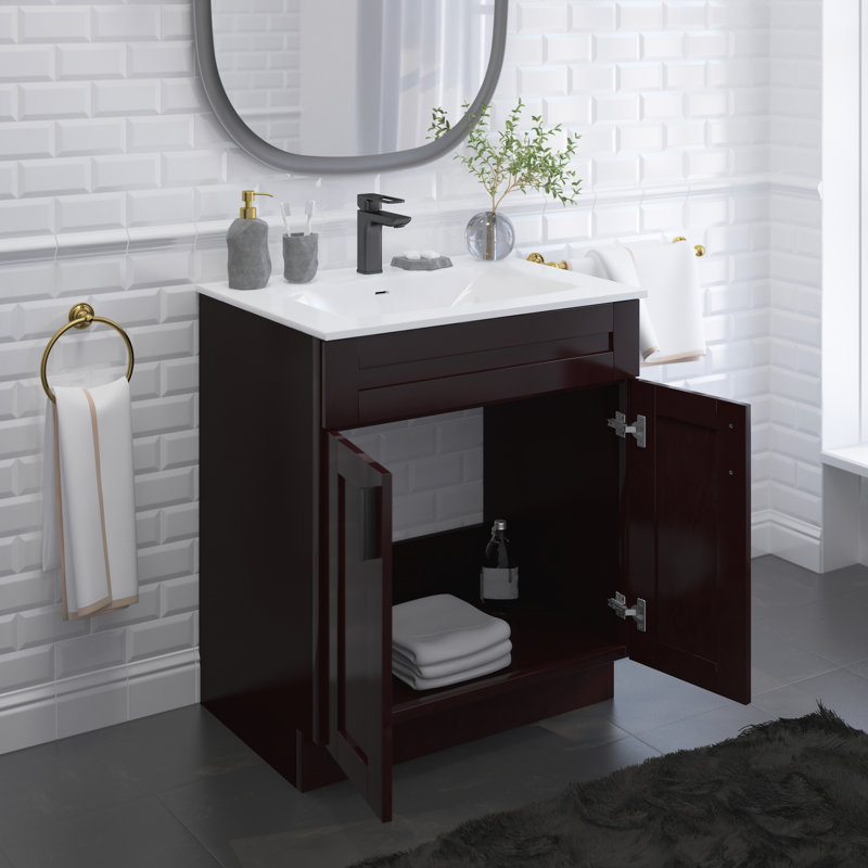 Vanity Atelier 30'' Single Bathroom Vanity Sink Base Cabinet In ... within SmartFold 30 inch single sink vanity cabinet features and user experience analysis