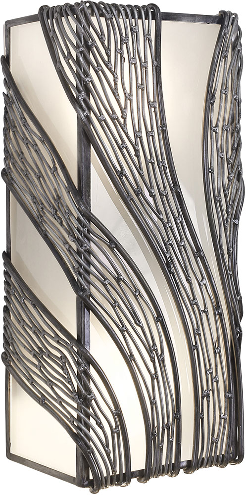 Varaluz 240W02Sl Flow Modern Steel 14.5" Wall Light Sconce - Var-240W02Sl regarding The Craftsmanship Behind Varaluz 4DWA0116 Flutter Wall Sconce