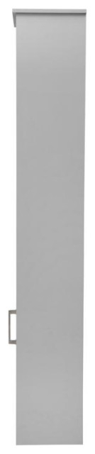 Vega Freestanding Narrow Bathroom Linen Tower Storage Cabinet ... for The Psychology of Color: Why Gray Cabinetry Works Best in Bathrooms