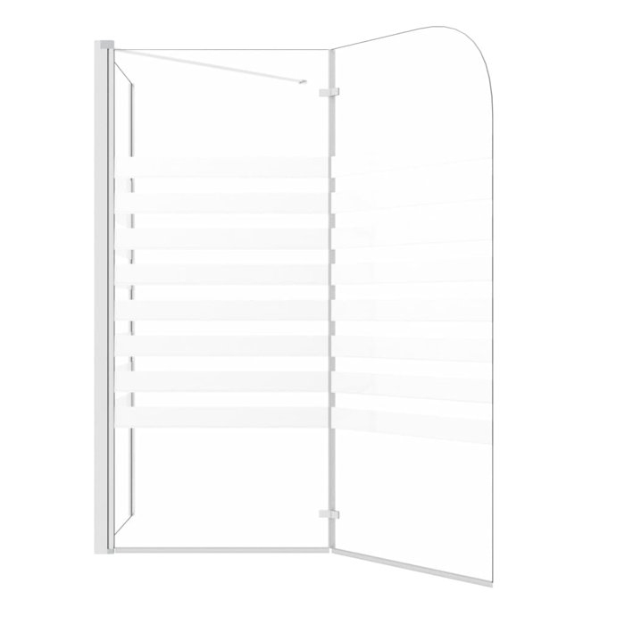 Vidaxl Bathtub Shower Door Folding Bathtub Door Tub Enclosure Tempered ... within Vidaxl Bath Enclosure 47.2"X26.8"X51.2" Tempered Glass Stripe