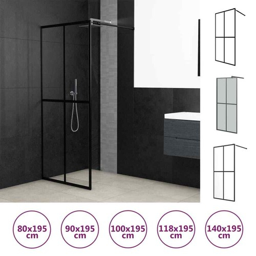 Vidaxl Walk-In Shower Enclosure Bathroom Wall Panel Screen Tempered ... with regard to Vidaxl Bath Enclosure 47.2"X26.8"X51.2" Tempered Glass Stripe