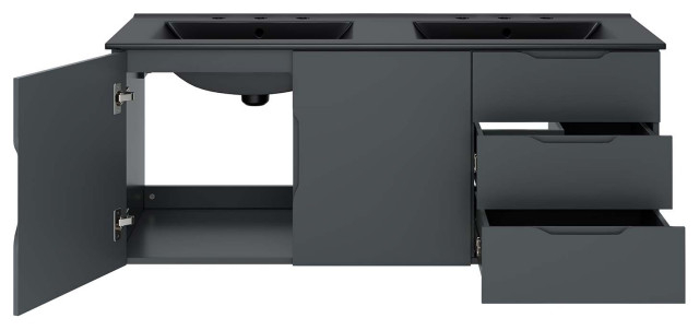 Vitality 48" Double Sink Bathroom Vanity - Modern - Bathroom Vanities ... with Choosing the Right Vitality 48 Bathroom Vanity Cabinet for Your Home