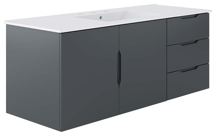 Vitality 48 Single Sink Bathroom Vanity - Contemporary - Bathroom ... with regard to Vitality 48" Bathroom Vanity Cabinet