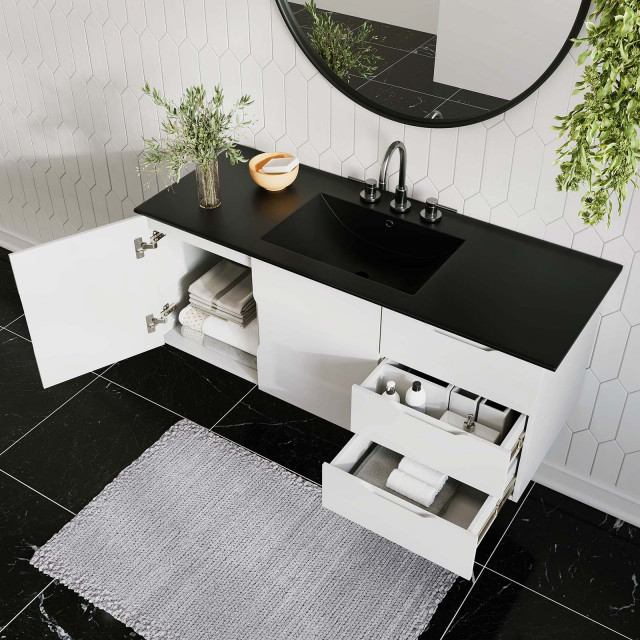 Vitality 48" Single Sink Bathroom Vanity - Modern - Bathroom Vanities ... intended for Vitality 48" Bathroom Vanity Cabinet