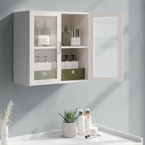 Wall Cabinet, Acrylic Glass Wall Mounted Storage Cabinets, Medicine ... with Aeri Vertical Glass Wall Mount Storage Unit