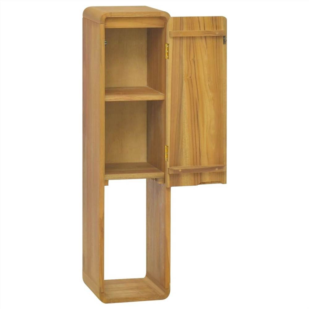 Wall-Mounted Bathroom Cabinet 25X25X100 Cm Solid Wood Teak regarding Vidaxl Wall-Mounted Bathroom Cabinet 18.1"X10"X15.7" Solid Wood Teak