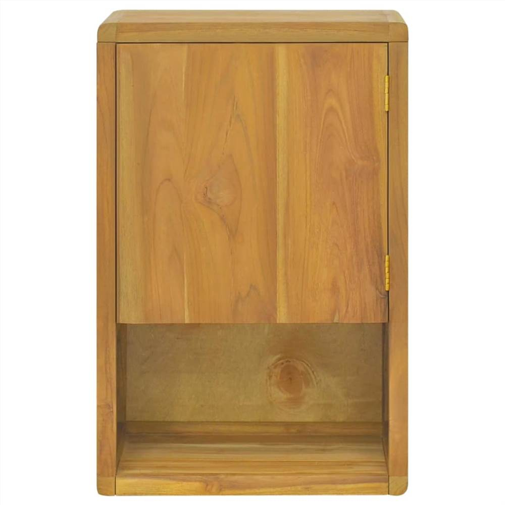 Wall-Mounted Bathroom Cabinet 45X30X70 Cm Solid Wood Teak regarding Vidaxl Wall-Mounted Bathroom Cabinet 18.1"X10"X15.7" Solid Wood Teak