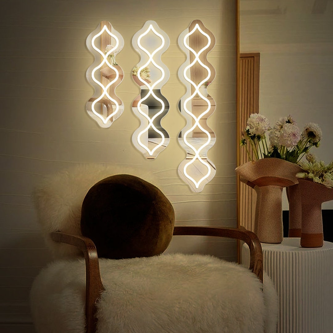Water Drop Decorative Neon Mirrors,Wall Decor Mirror Neon Light ... with How Blue Neon Wall Mirrors Transform Interior Spaces