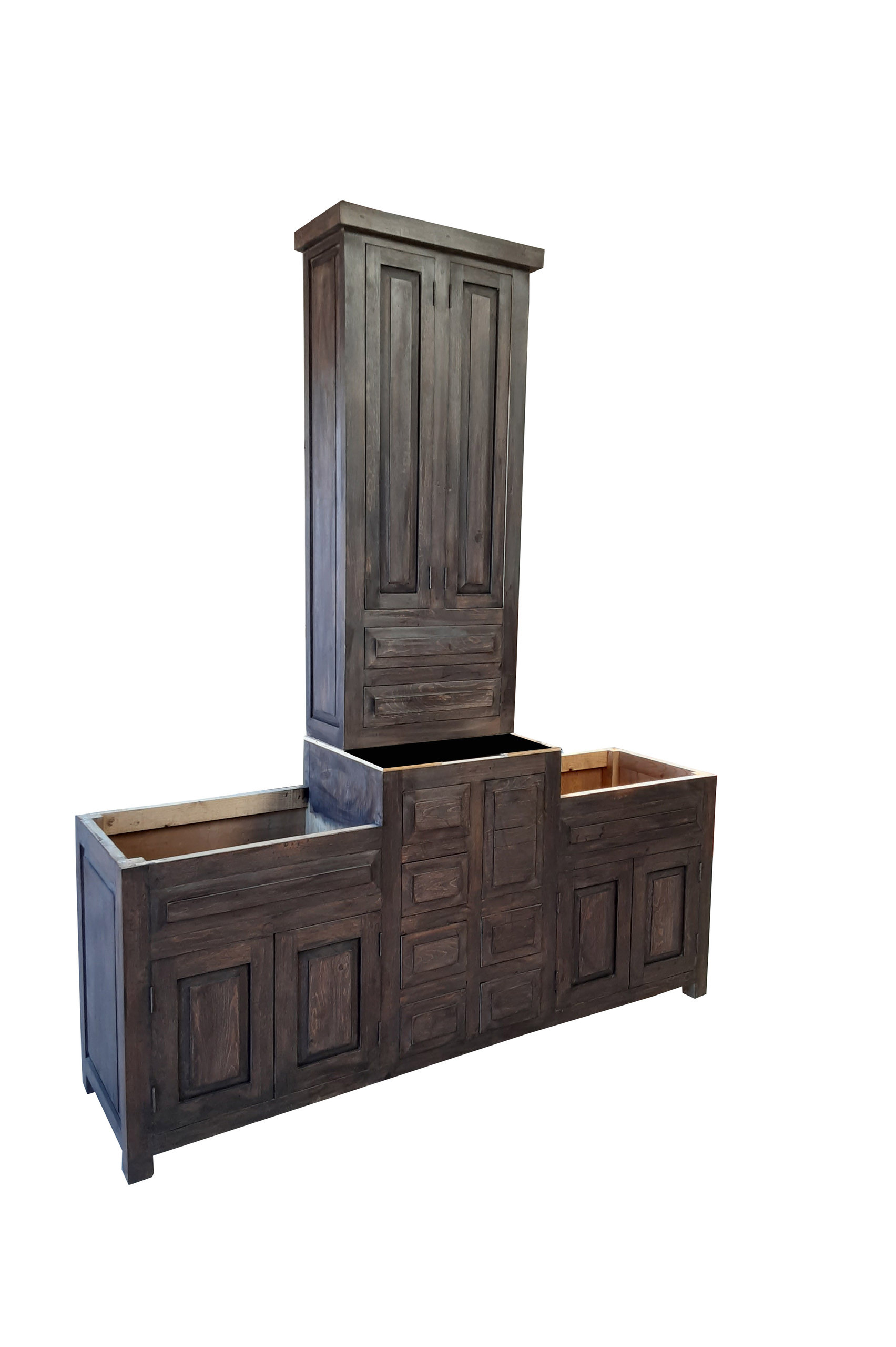 Wiley Rustic Reclaimed Wood Bathroom Vanity, 72 X 20 X 32 - Rustic ... with regard to Wiley Rustic Reclaimed Wood Bathroom Vanity
