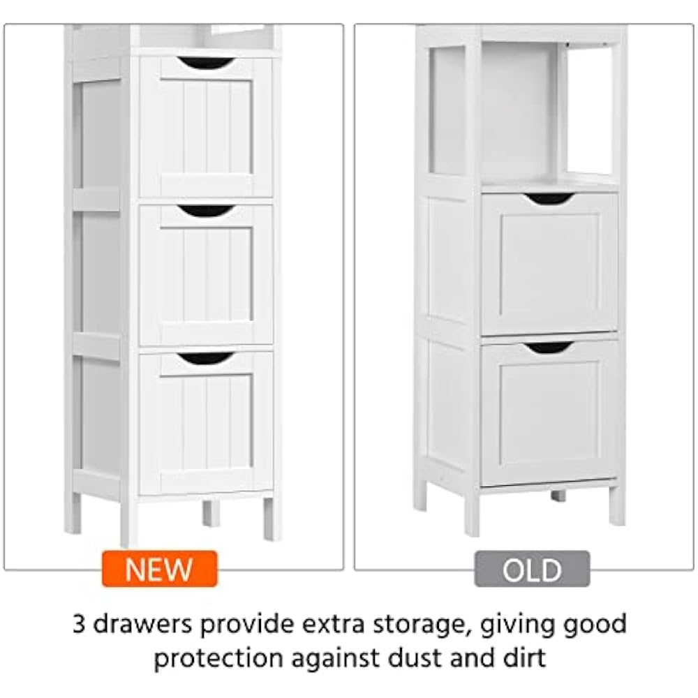 Yaheetech Slim Bathroom Storage Cabinet With 3 Indonesia | Ubuy with Freestanding Organizers That Transform Tiny Bathrooms