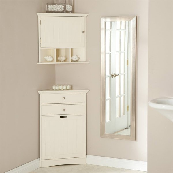 20 Corner Cabinets To Make A Clutter-Free Bathroom Space | Home Design ... within How to Choose the Right Decatur Corner Bathroom Cabinet for Your Space