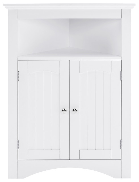 32" Mdf 2-Door Bath Corner Cabinet, Shelves - Modern - Bathroom ... inside The art of selecting 32 inch wood 2 door bath corner cabinets for functionality