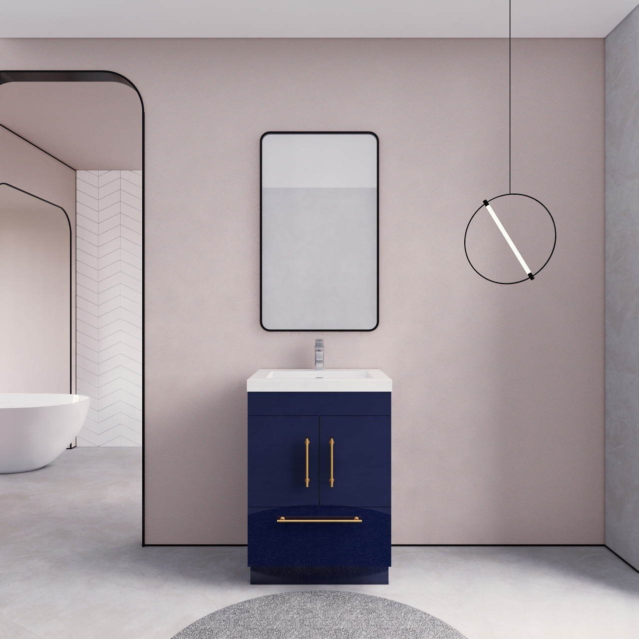 7 Best Navy Blue Bathroom Vanities: 2024 - Moreno Bath with regard to Artisanal Techniques in Traditional Vanity Furniture Making