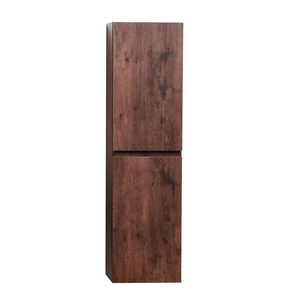 Akuaplus® Ella Wall-Mounted Linen Cabinet With 2 Doors - Rosewood ... in The Art of Incorporating Natural Materials in Modern Interiors