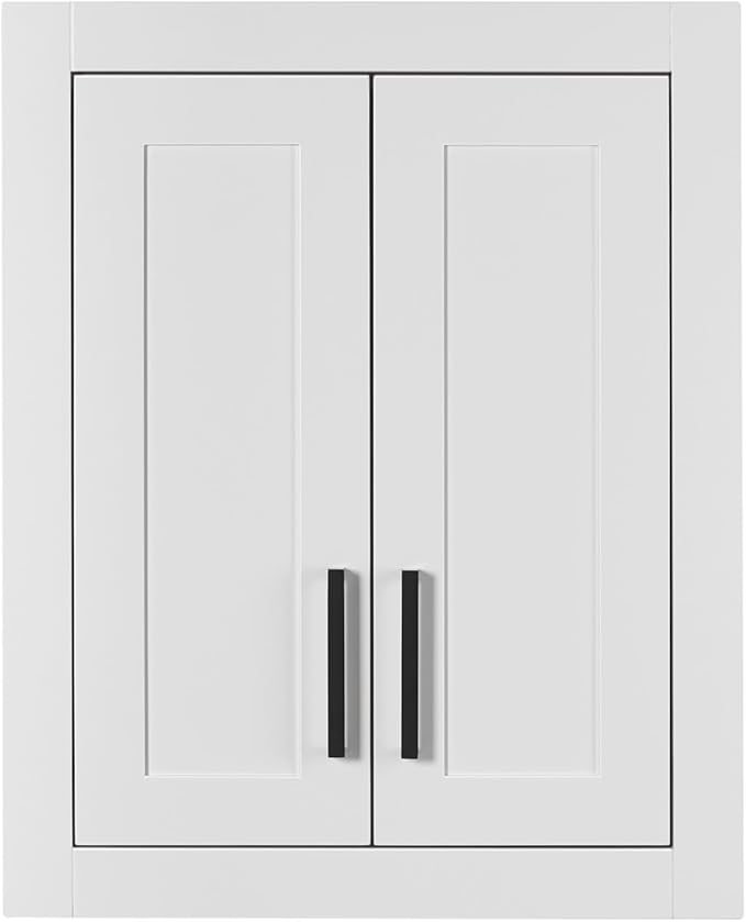 Amazon.com: Ariel Bathroom Wall Cabinet 26" X 21" – Wood Above Toilet ... within Understanding the Timeless Appeal of White Shaker Style Wall-Mount Medicine Cabinets
