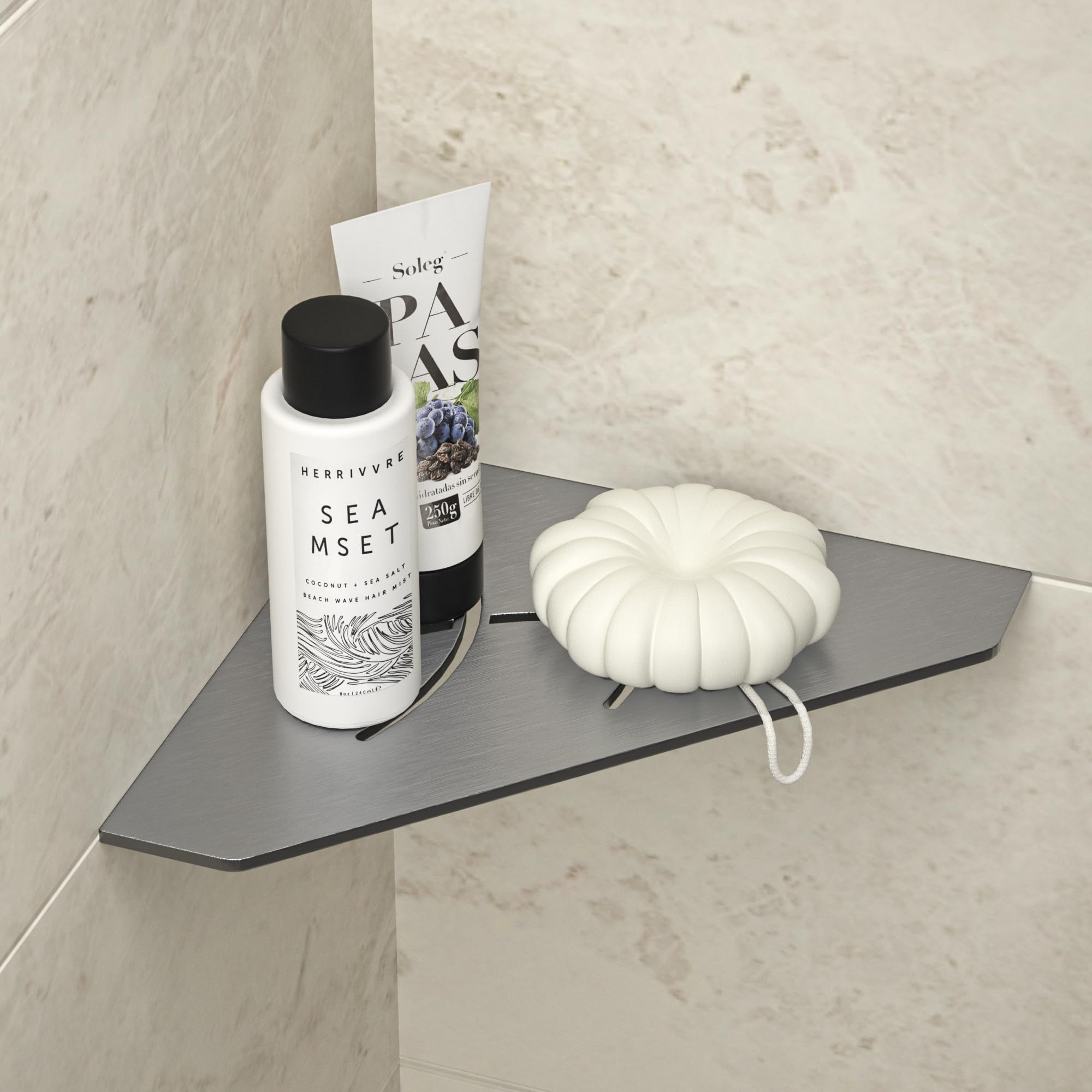 Amazon.com: Bernkot Corner Shower Shelf 10" Gunmetal 304 Stainless ... for Finding Balance Through Mindful Shower Practices