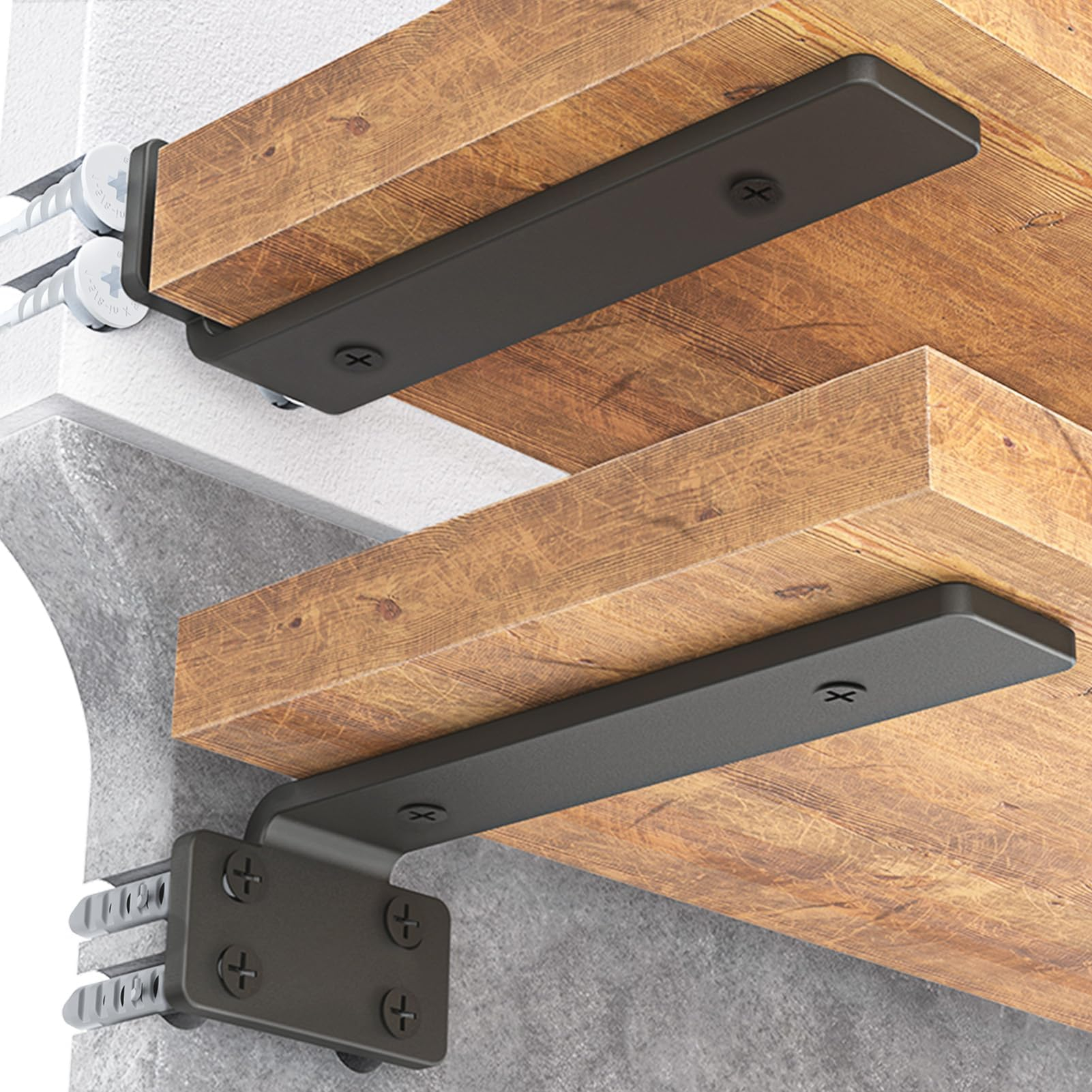 Amazon.com: Iron Supports Floating Countertop Wall Bracket - Heavy Duty ... intended for Whitehaus Bracketd72 Additional Wall Mount Brackets For Use W/ Whncd72