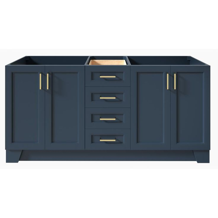 Ariel Taylor 72 In. W Vanity Cabinet Only In Midnight Blue | Bathroom ... inside Vanity Art Vanity Cabinet, 15", Blue