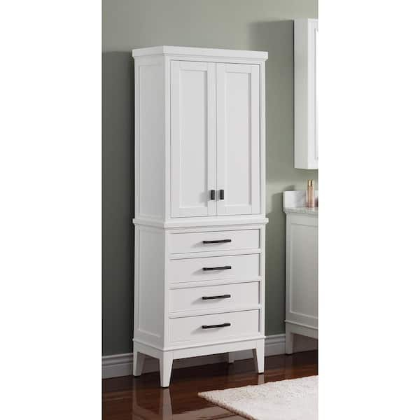 Avanity Madison 24 In. W X 16 In. D X 71 In. H White Linen Cabinet ... regarding The Madison Collection Linen Cabinet, White
