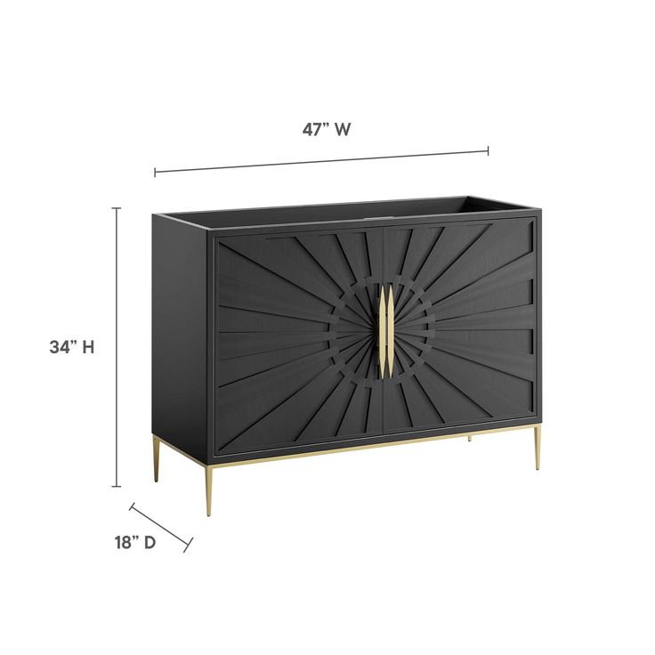 Awaken 48" Double Or Single Sink Compatible (Not Included) Bathroom ... regarding 48 Double Or Single Sink Compatible (Not Included) Bathroom Vanity Cabinet