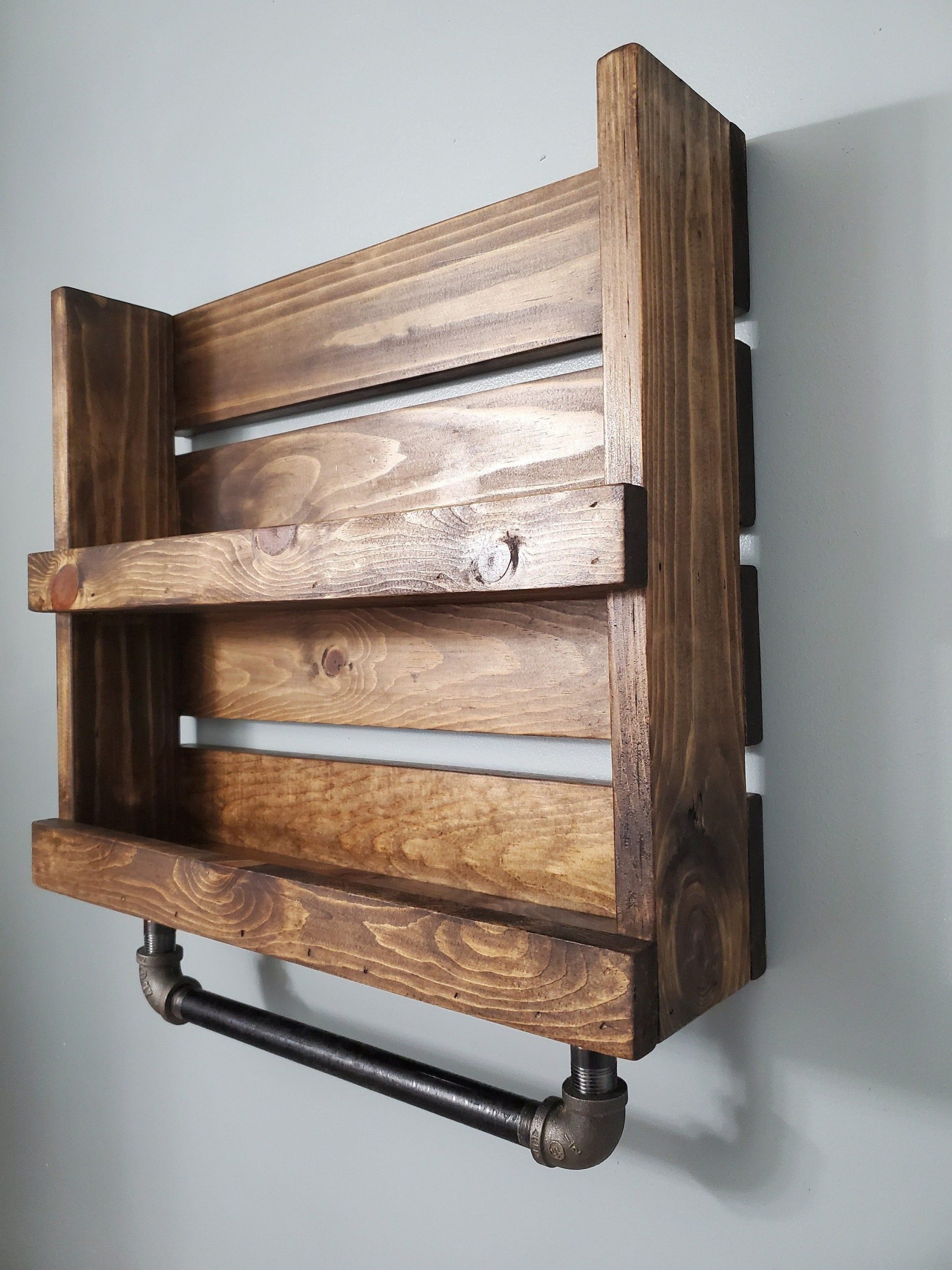 Barn Bathroom, Rustic Bathroom Shelves, Cabin Bathrooms, Bathroom ... within Bathroom Essentials - 24" Rustic Shelf W/ 18" Towel Bar