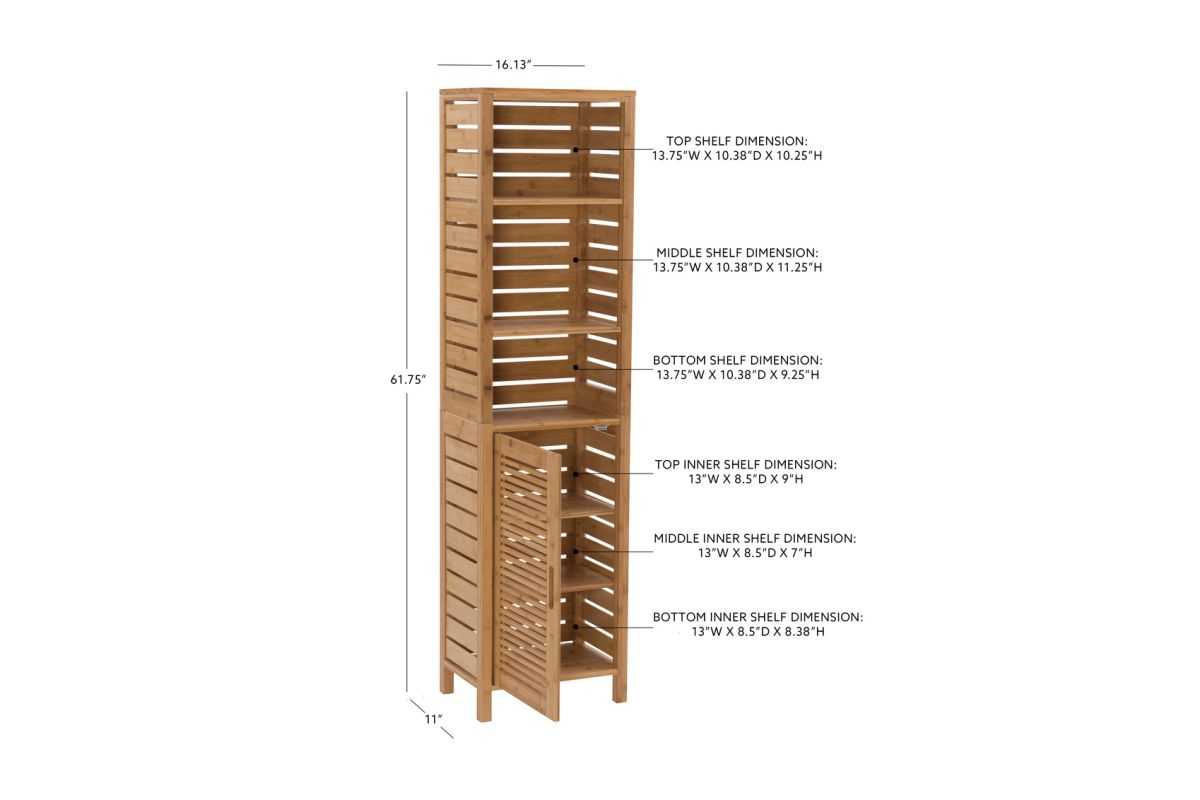 Bracken Bamboo Tall Cabinet At Gardner White with regard to Bracken Tall Cabinet Natural Bamboo